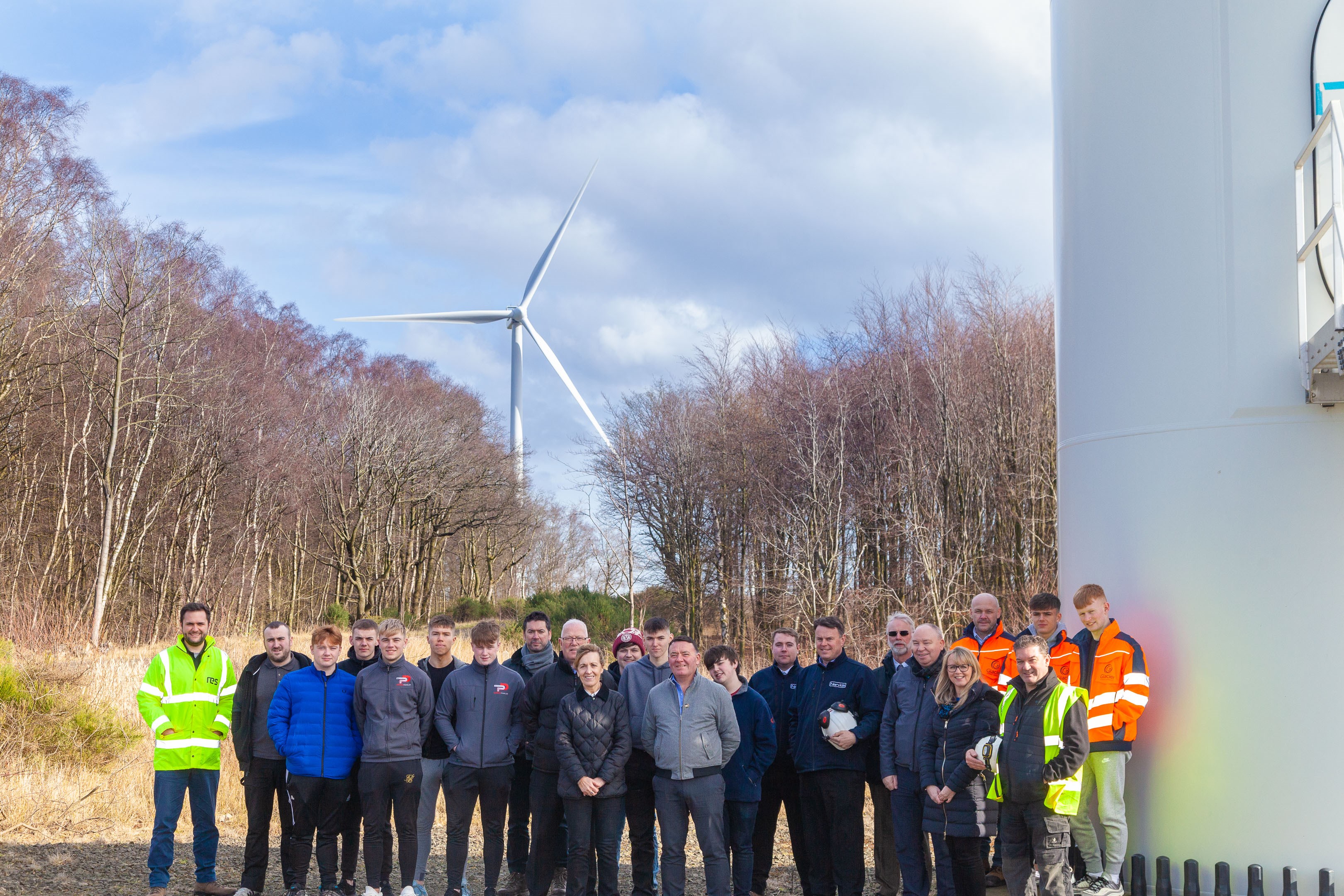 Wind farm energises Fife College apprentices