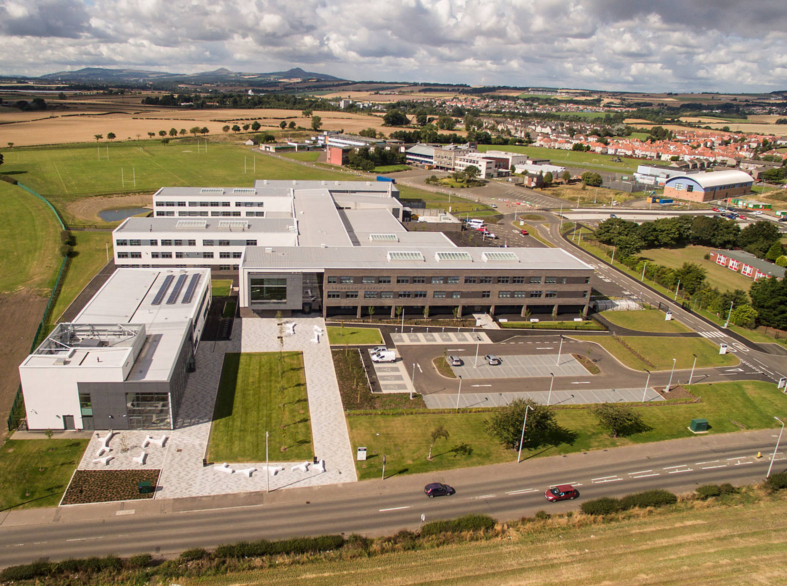 Levenmouth campus from aerial view point 