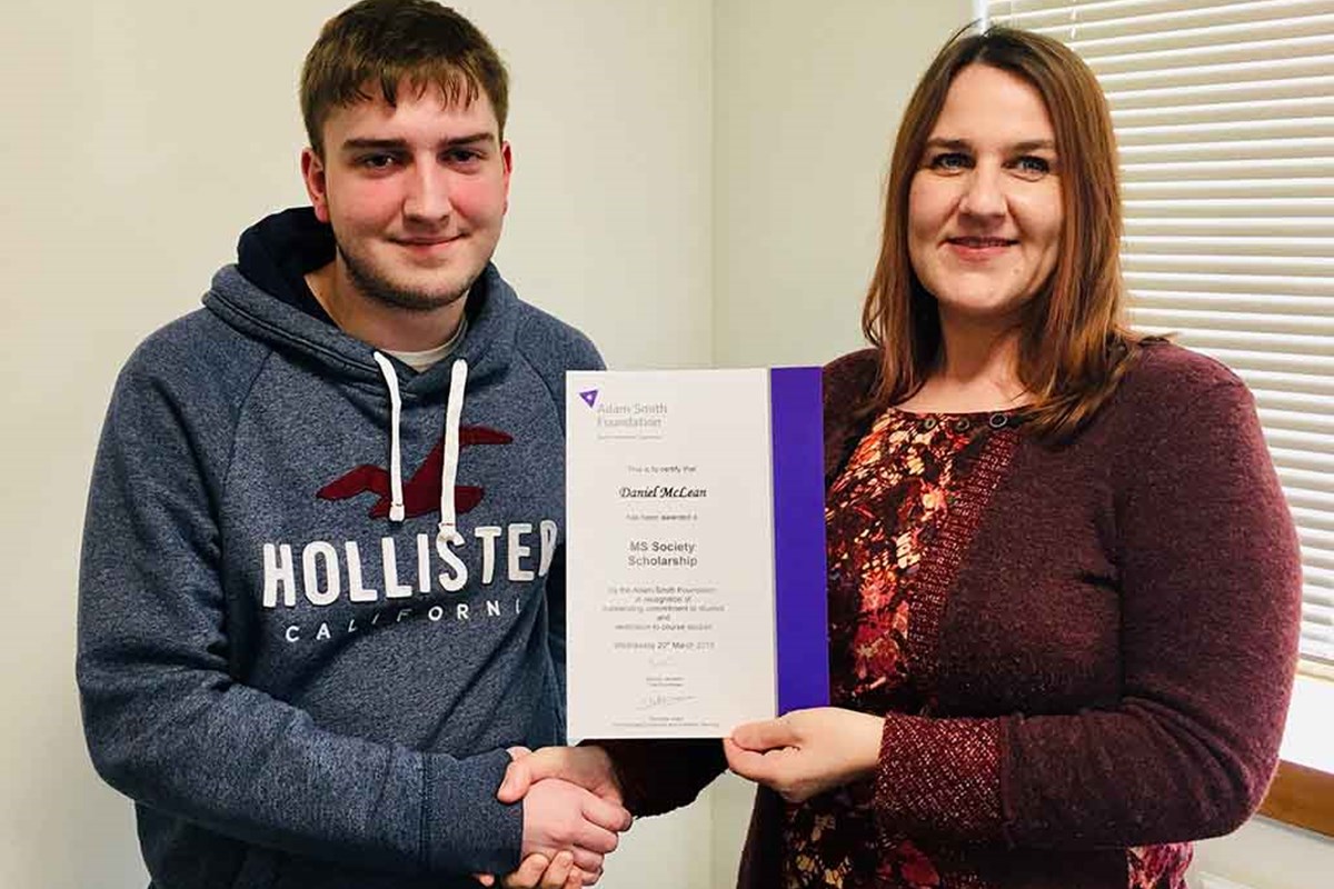 Daniel Receives First MS Scholarship