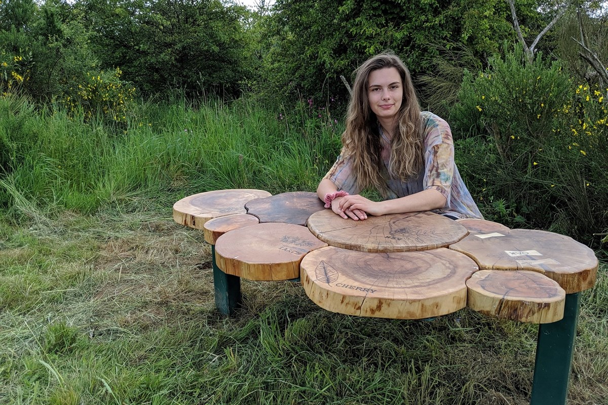 Furniture Student’s Competition Winning Bench Installed in Formonthills Woodland 