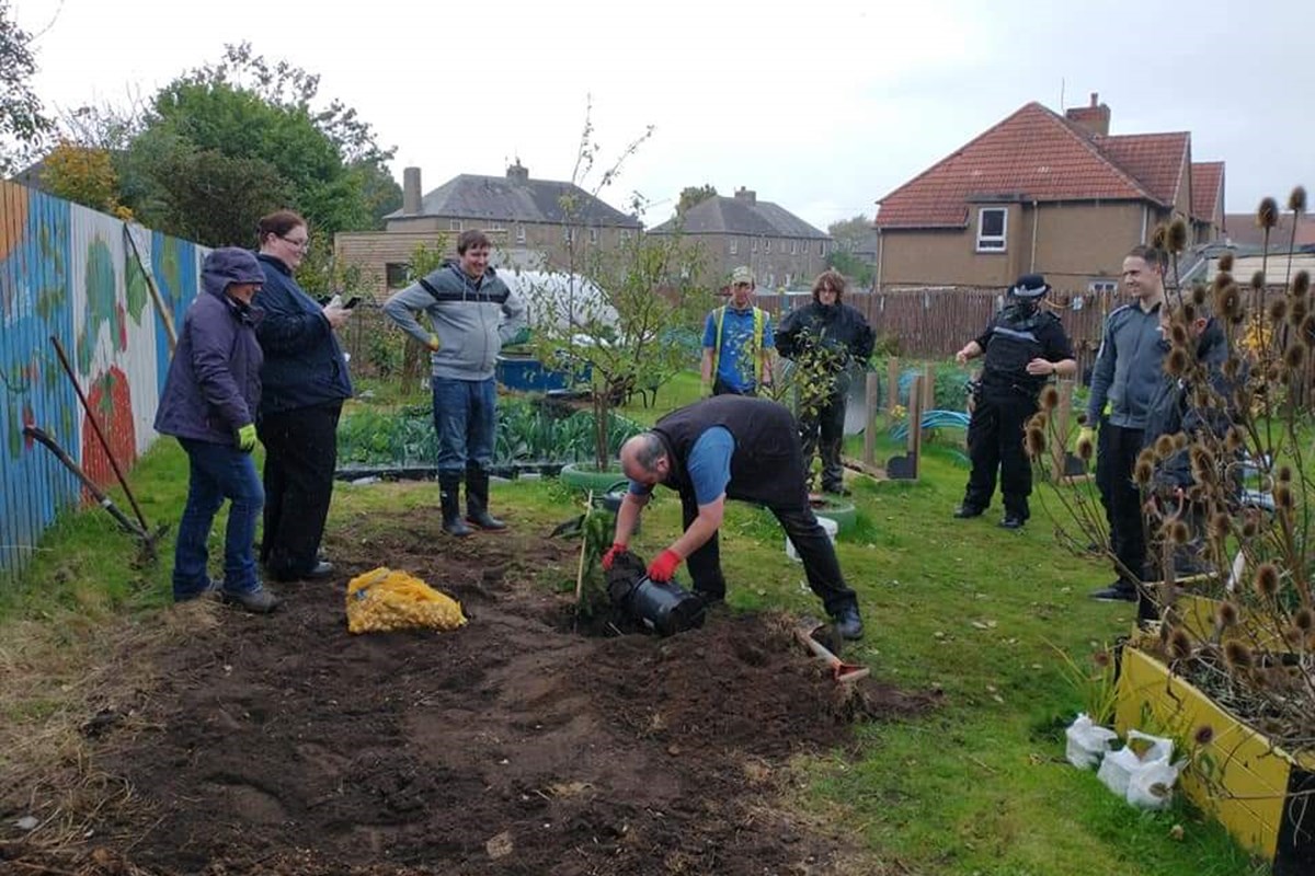 Fife College staff volunteer to plant trees and promote carbon reduction