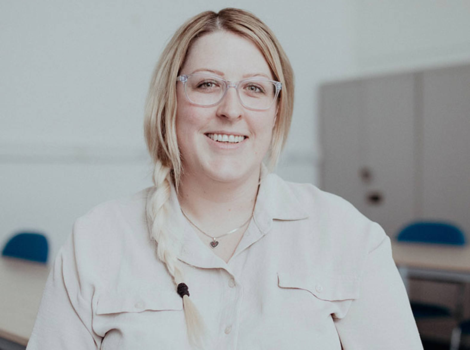 hannah trickett smiling at camera