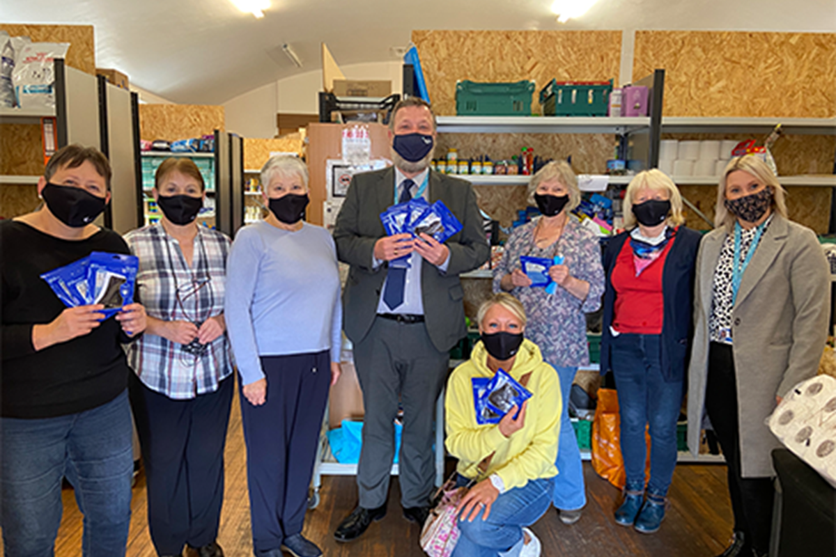 Business and Enterprise students design face masks for staff at Kirkcaldy Foodbank