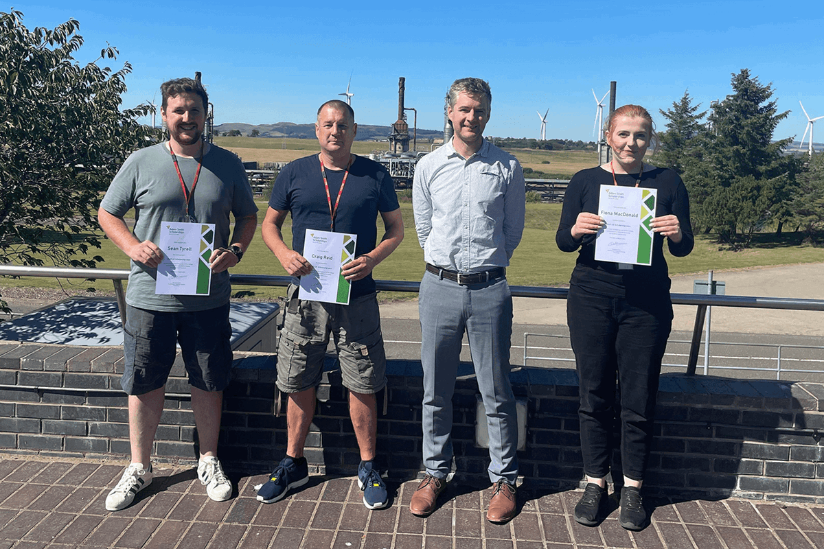 Fife College engineering students awarded prestigious Shell scholarships at Mossmorran
