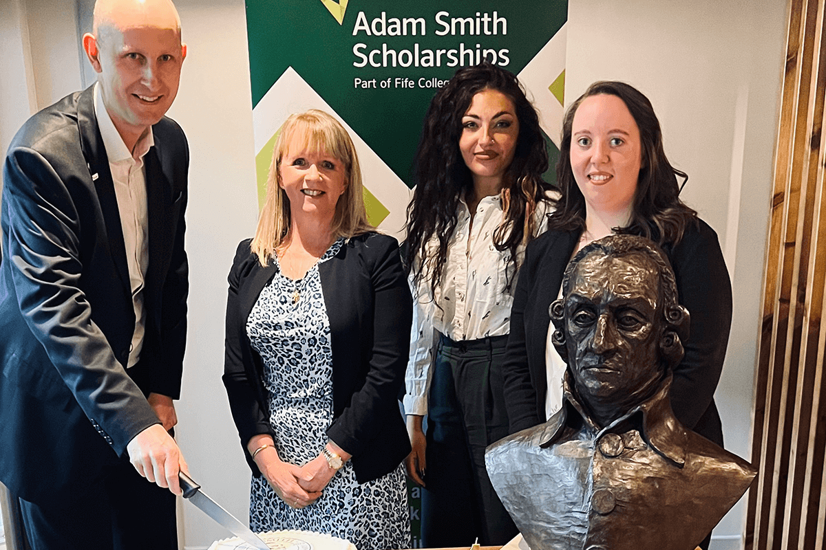 Fife College’s Scholarship Programme marks £1 million milestone with launch of new Adam Smith 300 Enterprise Scholarship