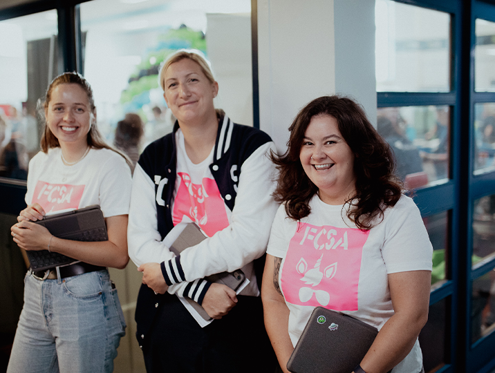 three fife college students' association staff members 